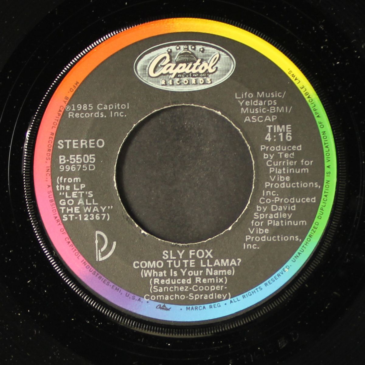 como tu te llama? / won't let you go by SLY FOX