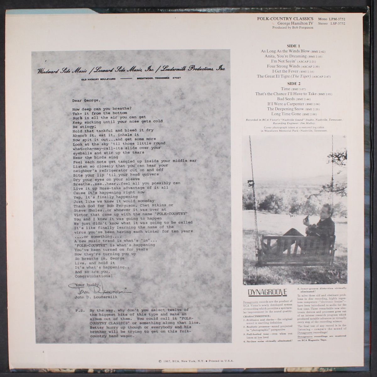 folk country classics by GEORGE HAMILTON IV