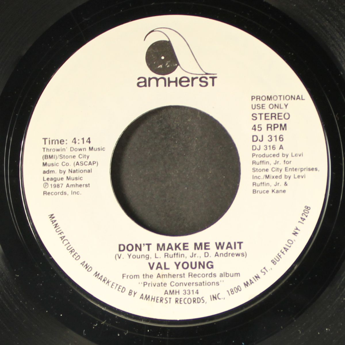 don't make me wait / same by VAL YOUNG