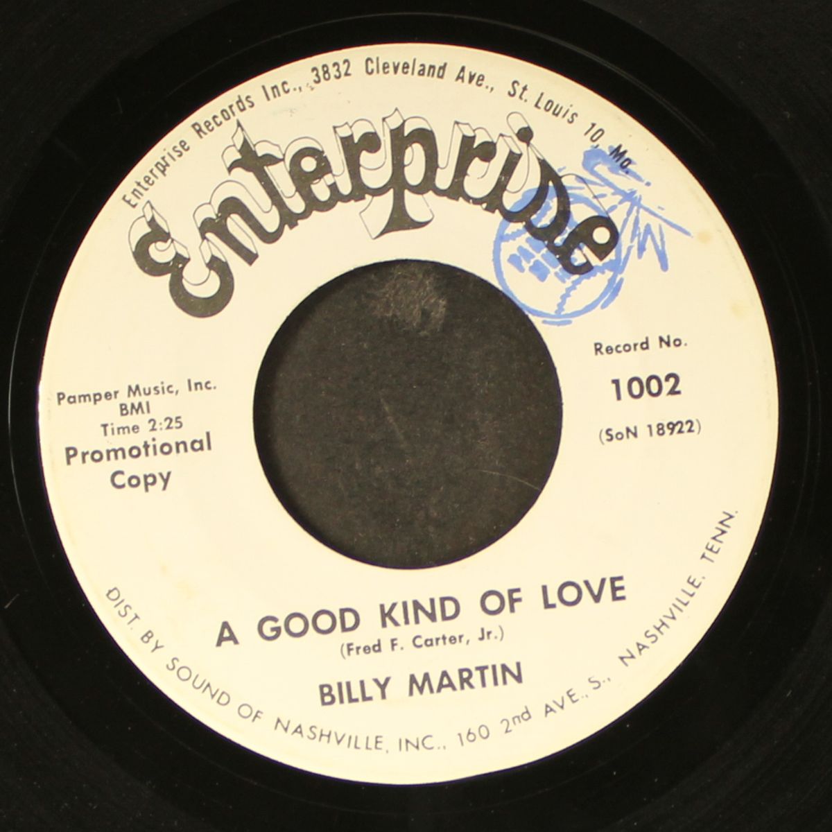 bar around the corner / a good kind of love by BILLY MARTIN