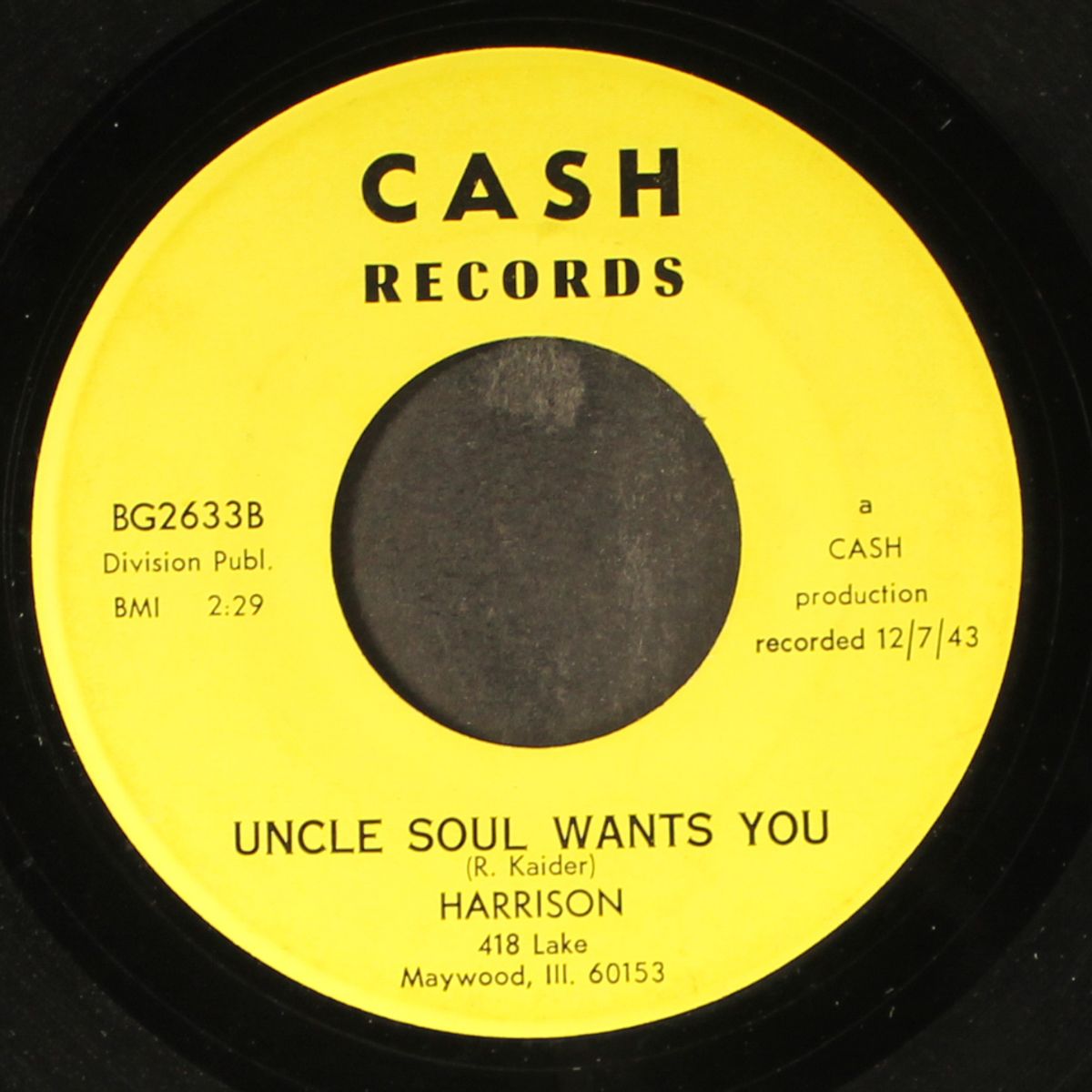 pickin' cotton / uncle soul wants you by HARRISON