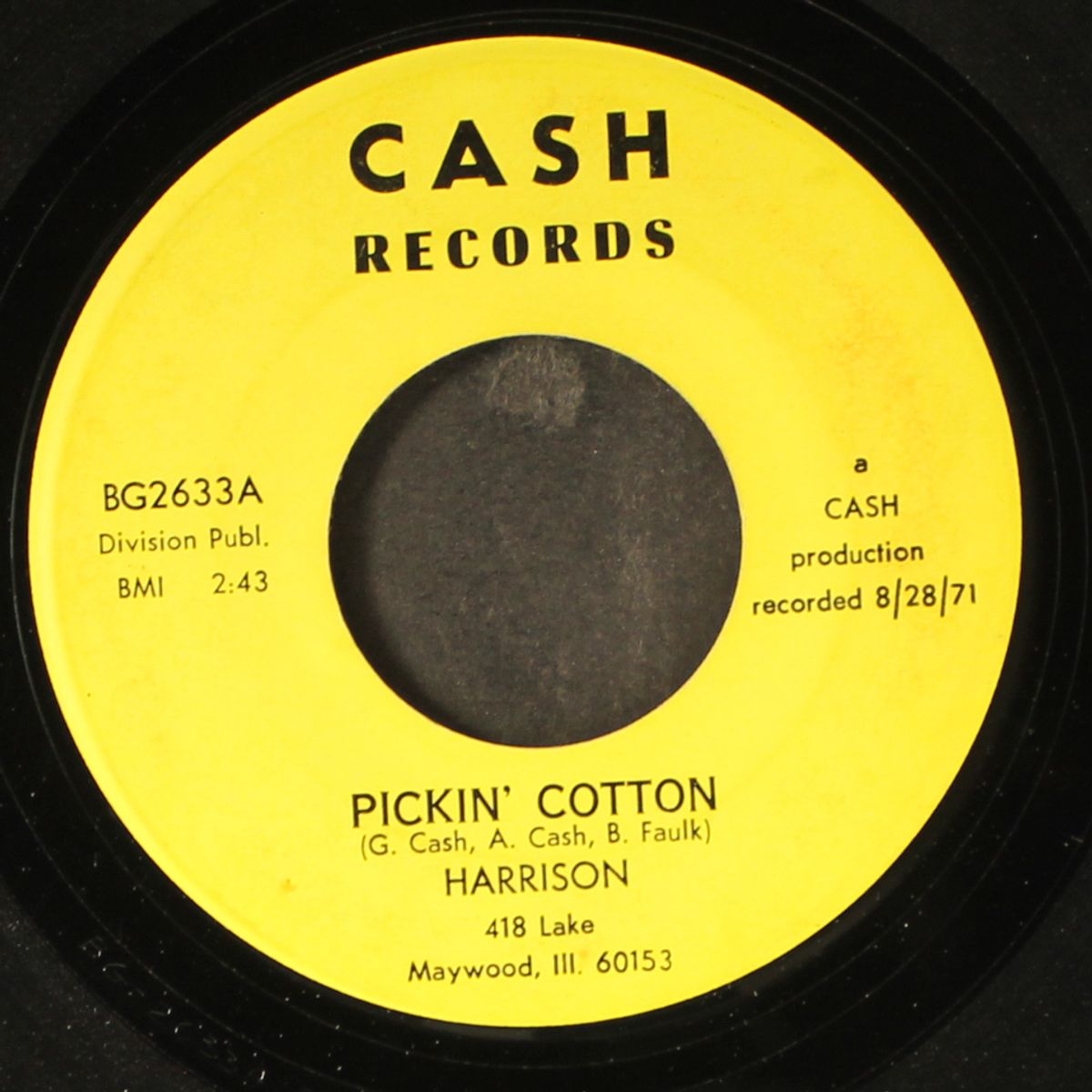 pickin' cotton / uncle soul wants you by HARRISON