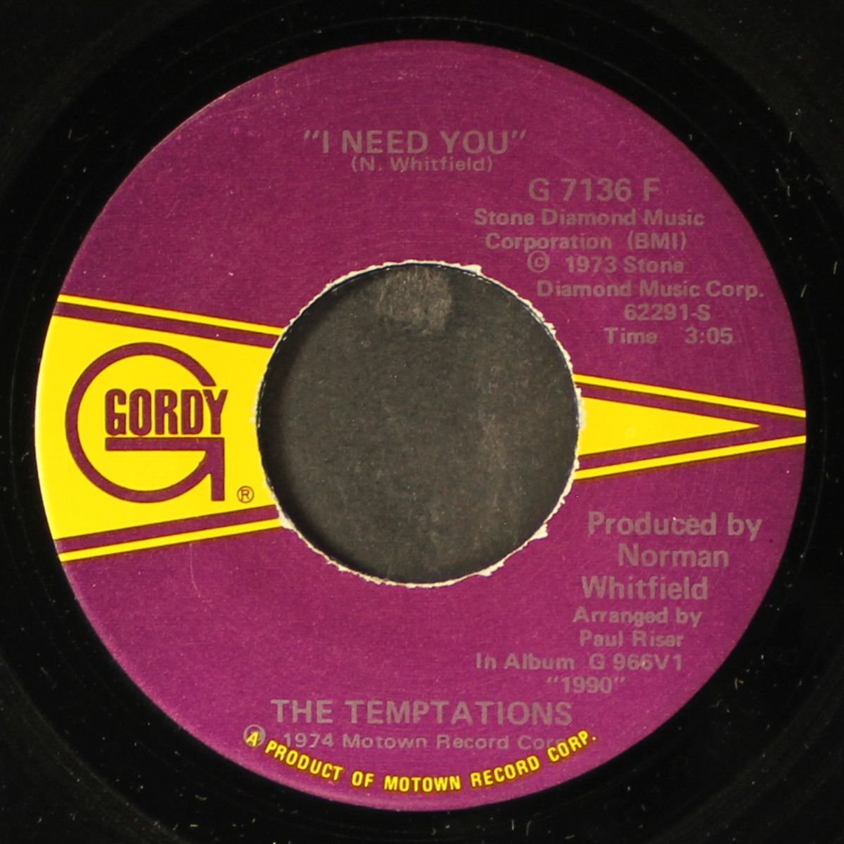 you've got my soul on fire / i need you by TEMPTATIONS