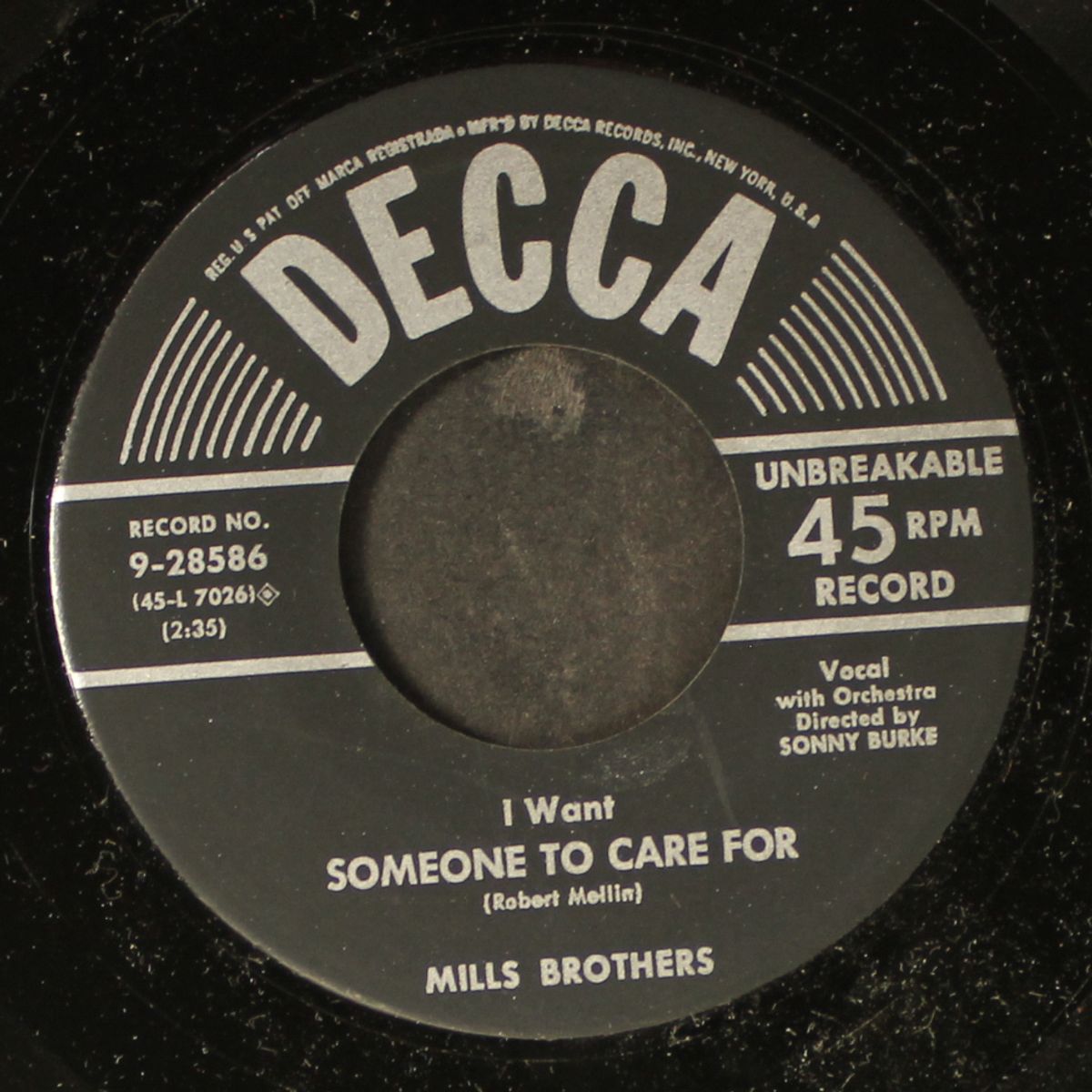 someone to care for by MILLS BROTHERS