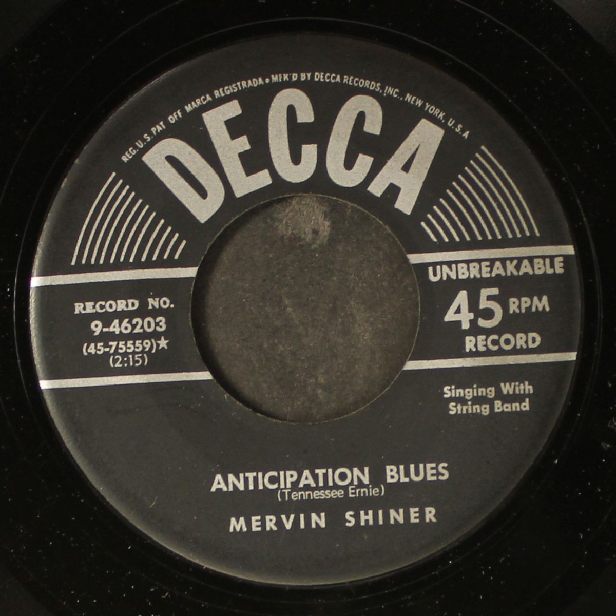 anticipation blues by MERVIN SHINER