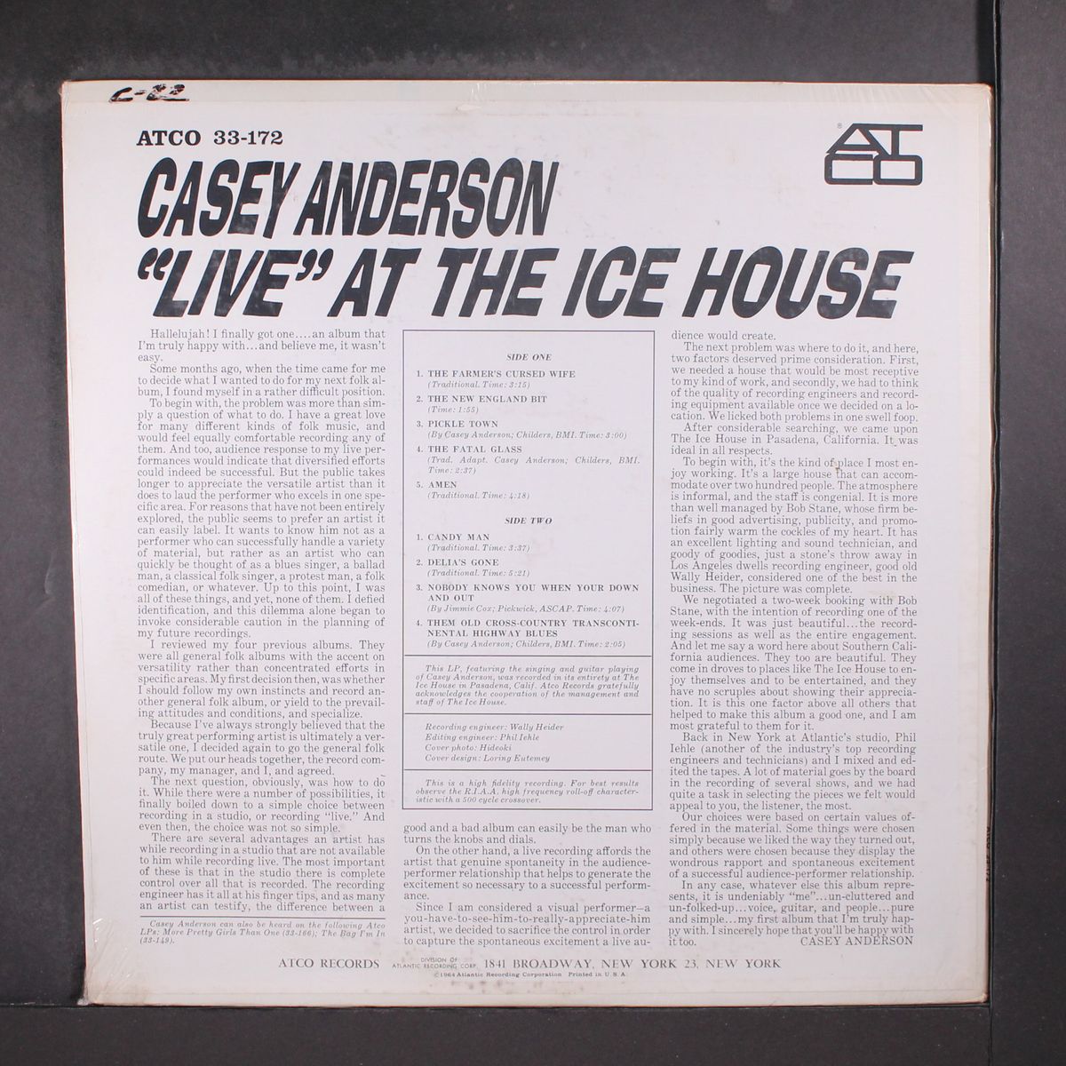 live at the ice house by CASEY ANDERSON
