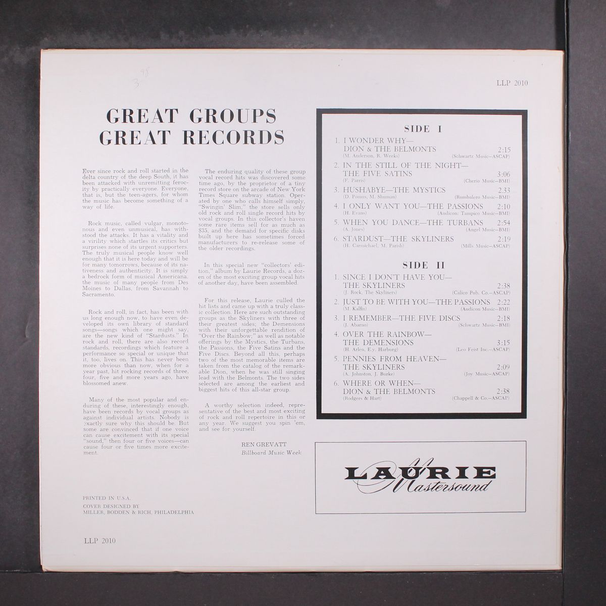 great groups, great records by VARIOUS