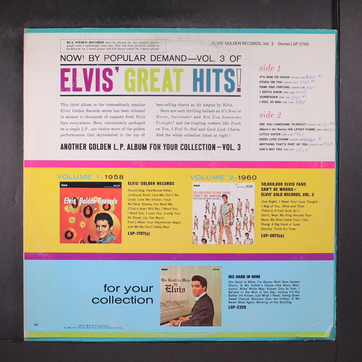 elvis' golden records, vol. 3 by ELVIS PRESLEY