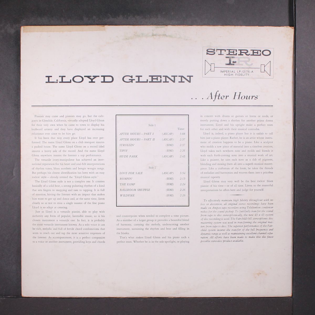 after hours by LLOYD GLENN