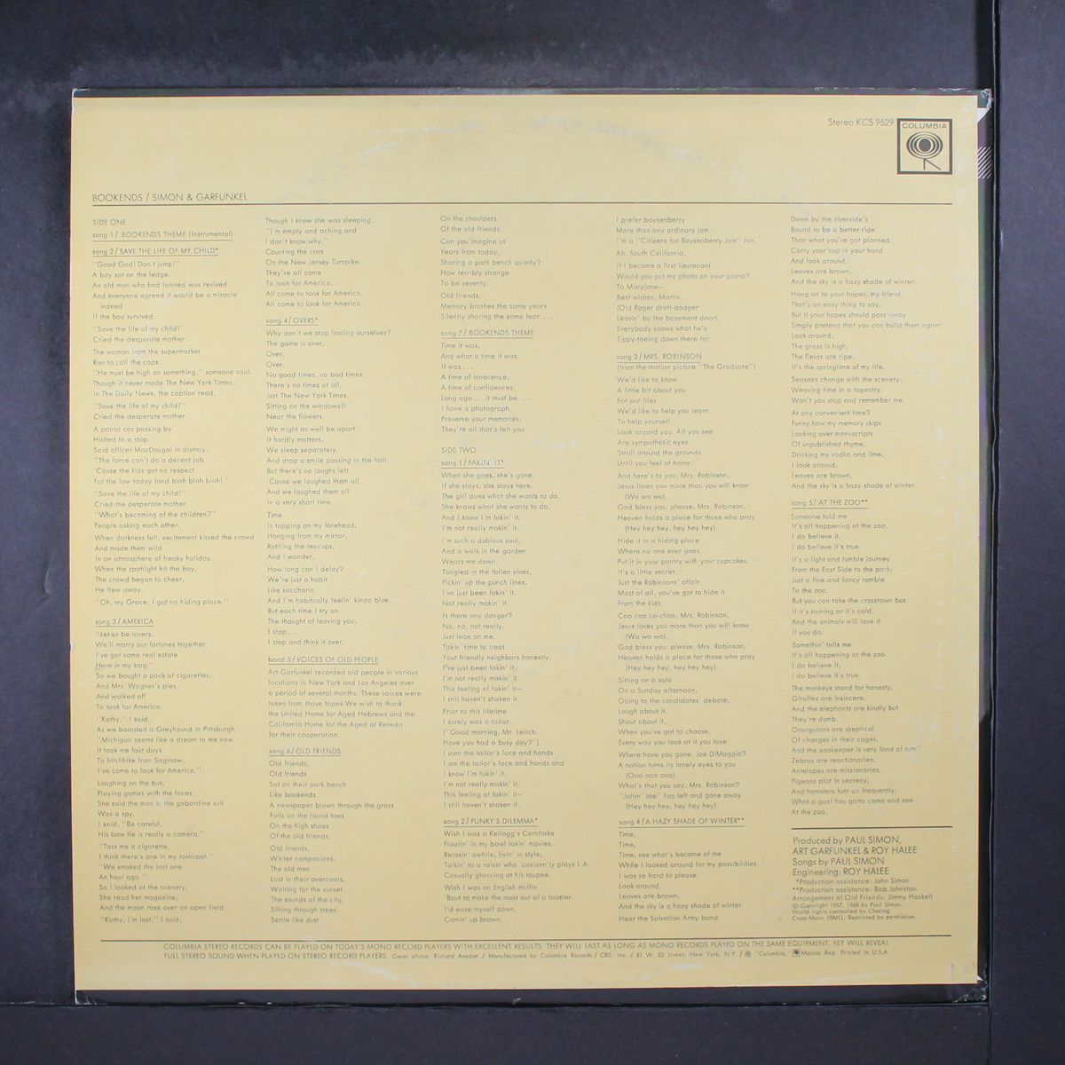 bookends by SIMON & GARFUNKEL