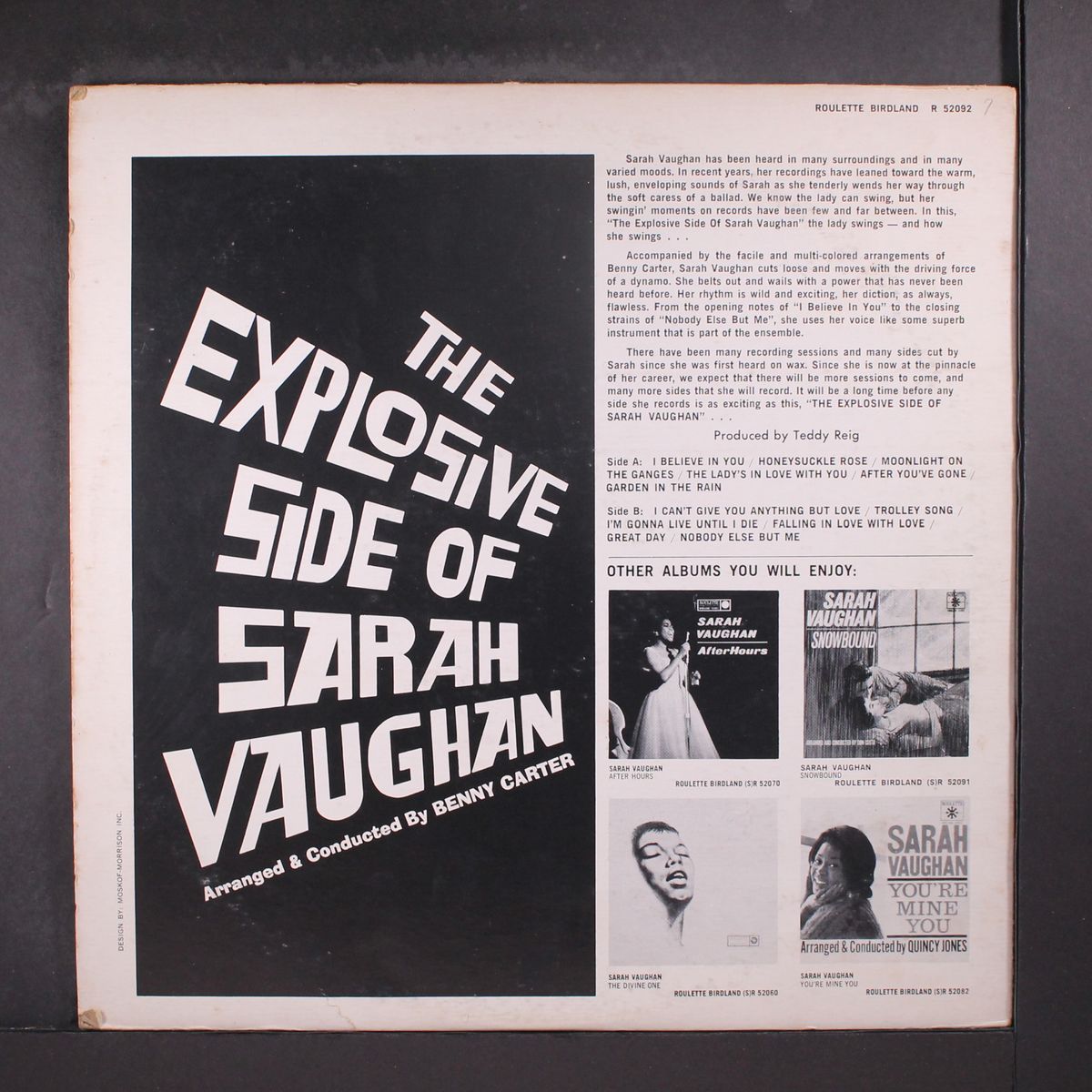 the explosive side of by SARAH VAUGHAN