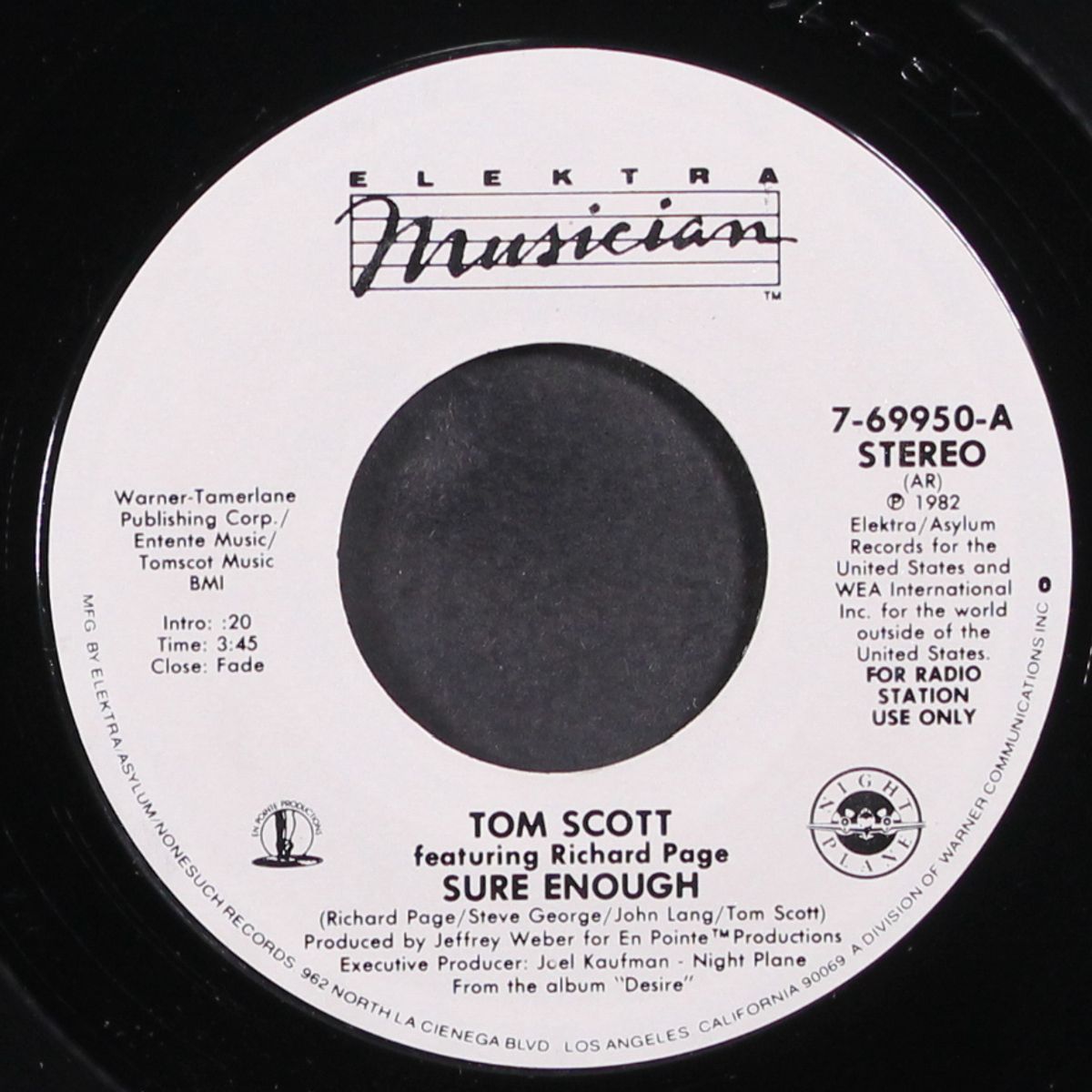 sure enough / mono by TOM SCOTT