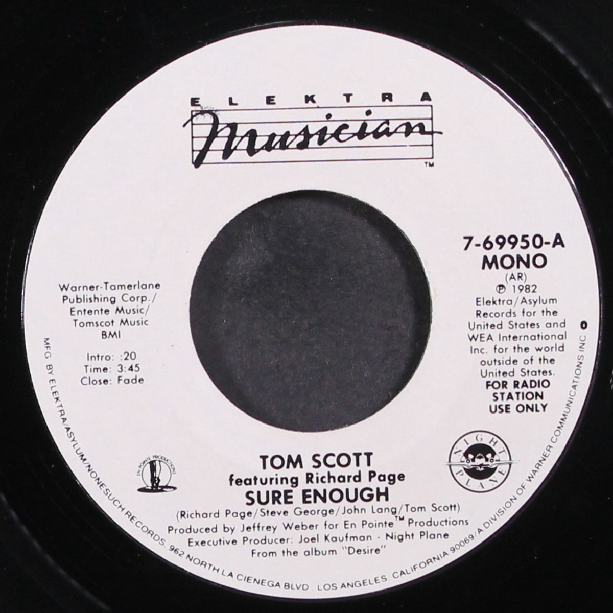 sure enough / mono by TOM SCOTT