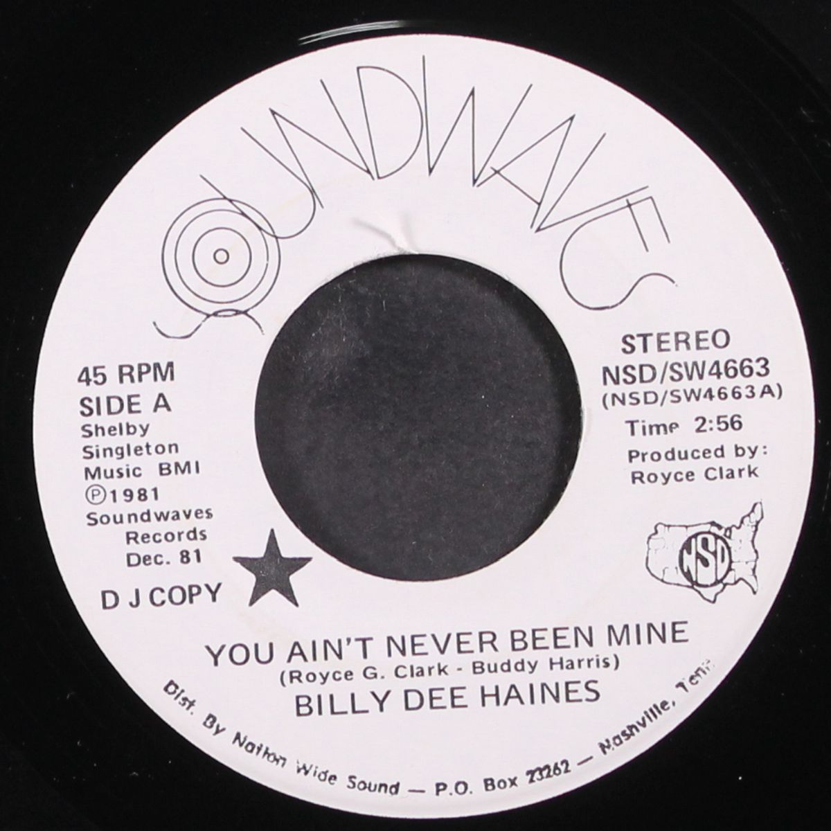 you ain't never been mine / same by BILLY DEE HAINES