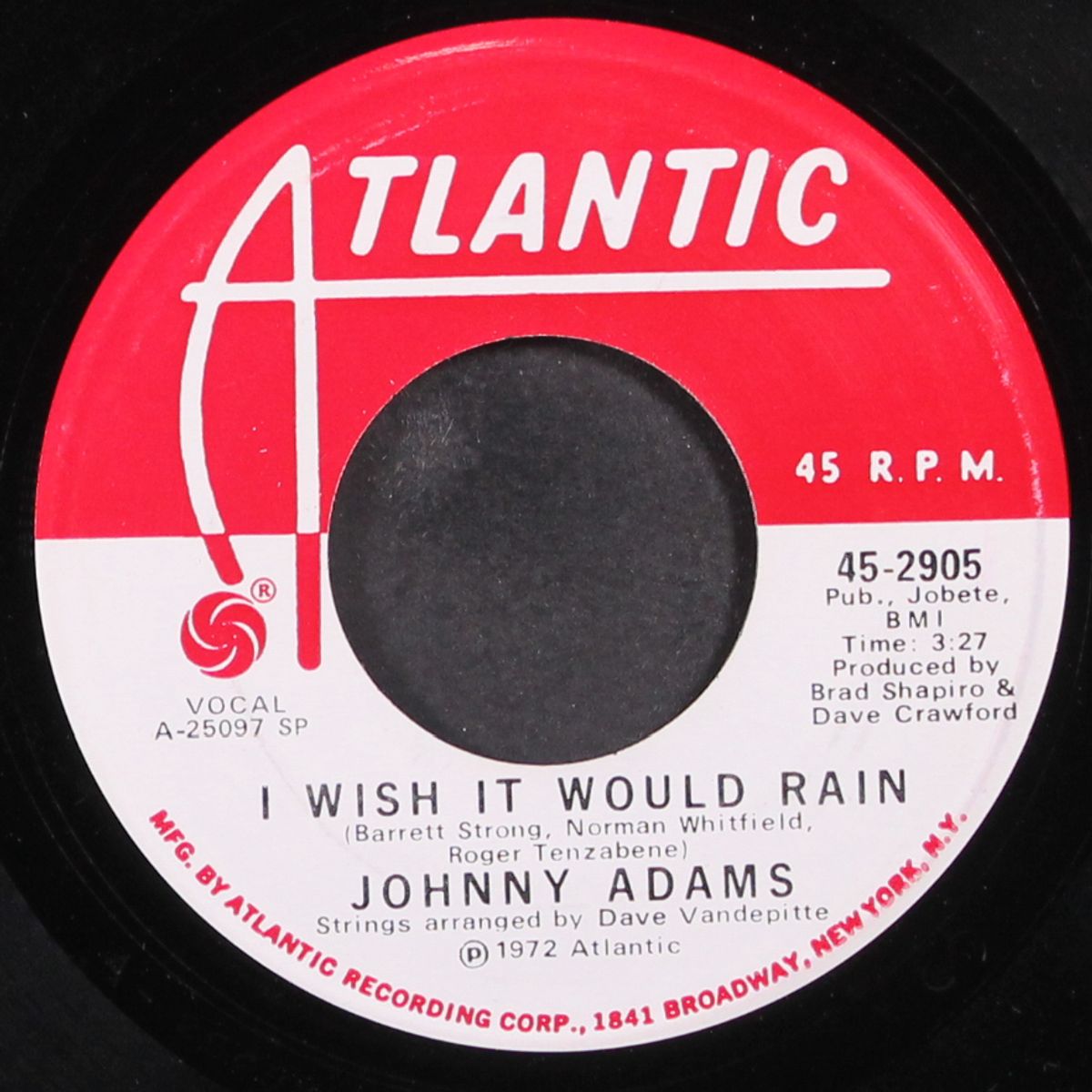 i wish it would rain by JOHNNY ADAMS