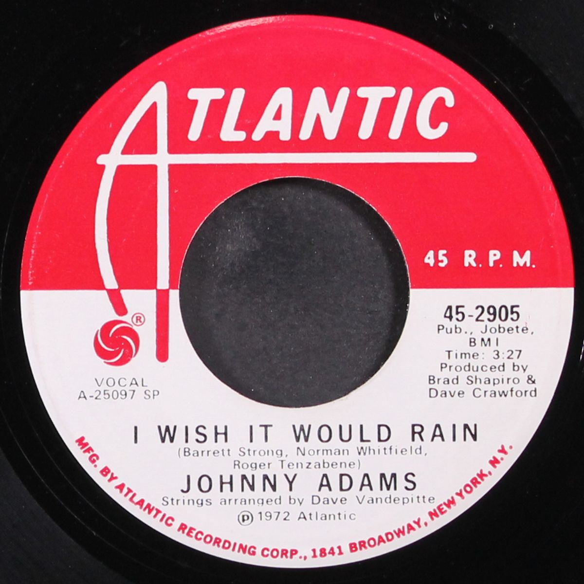 i wish it would rain by JOHNNY ADAMS