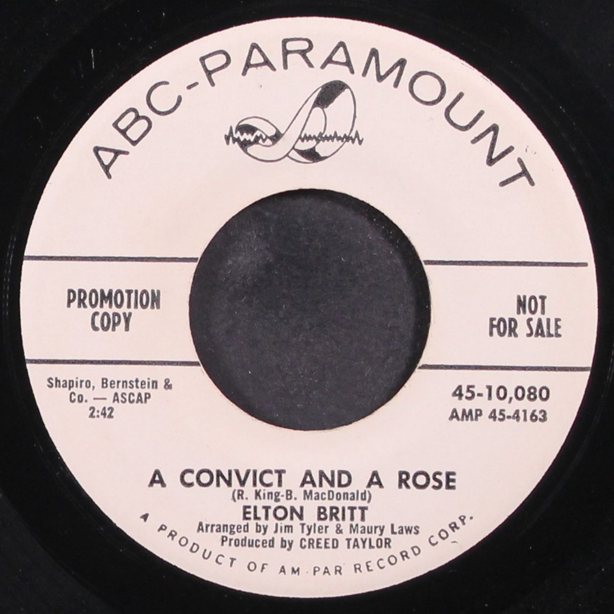 a convict & a rose / lost highway by ELTON BRITT