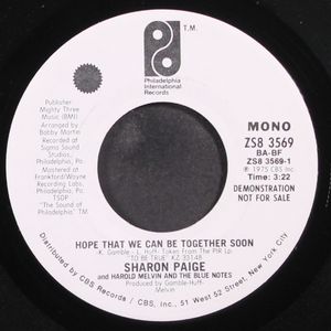 SHARON PAIGE WITH HAROLD MELVIN & BLUE NOTES