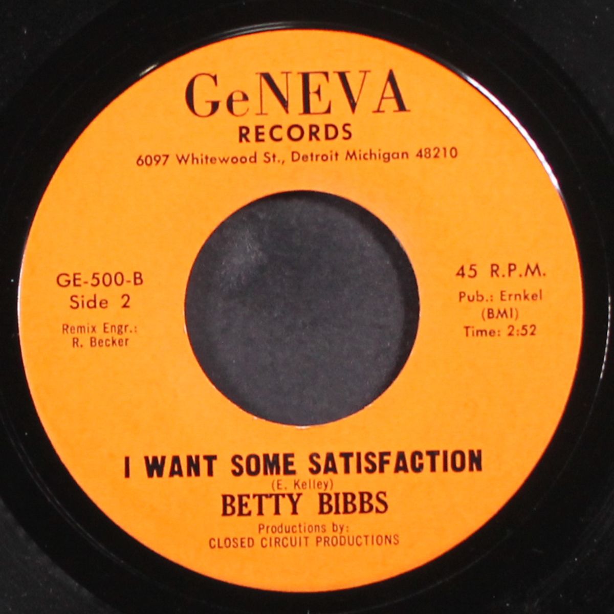 first come, first served / i want some satisfaction by BETTY BIBBS