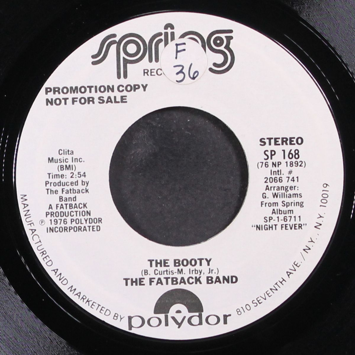 the booty / same by FATBACK BAND