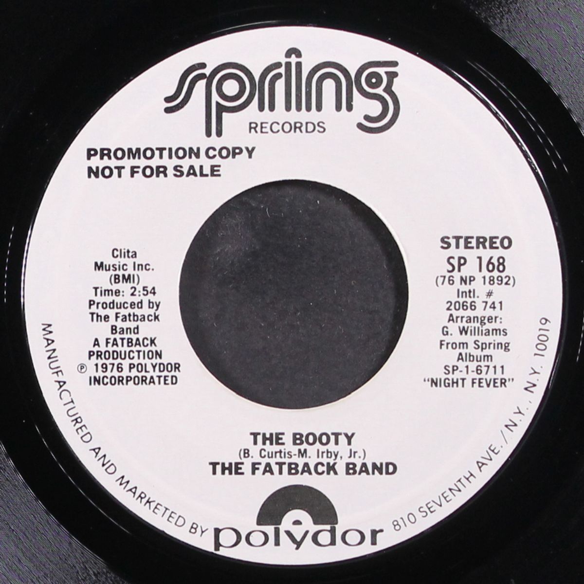 the booty / same by FATBACK BAND