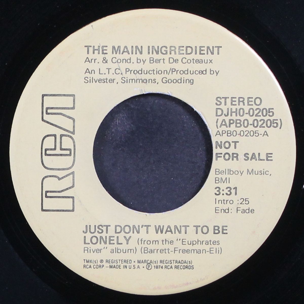 just don't want to be lonely / mono by MAIN INGREDIENT