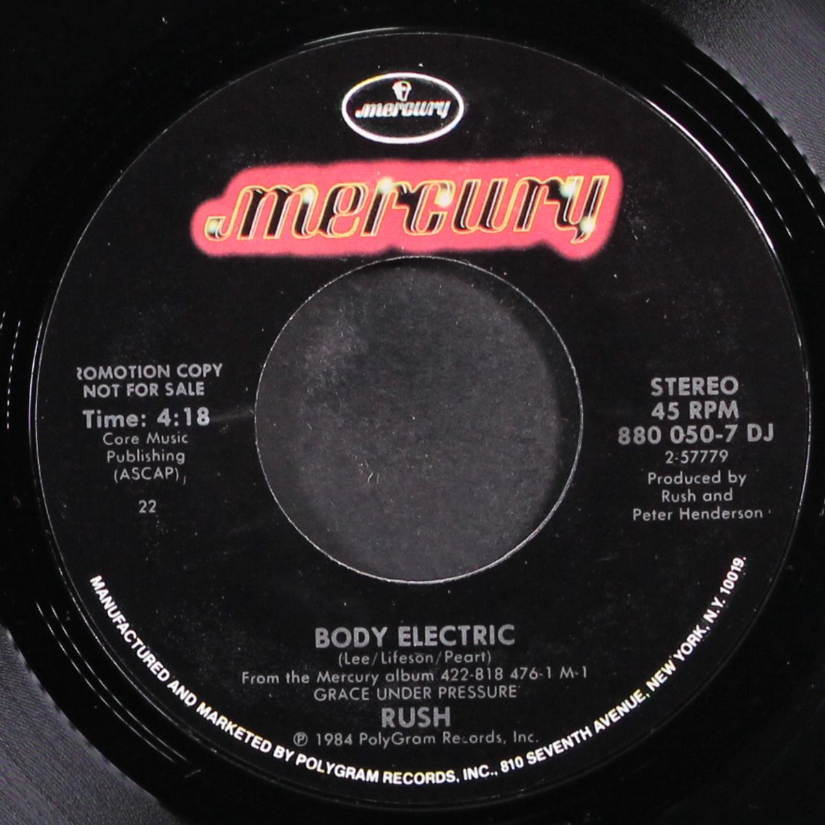 body electric / same by RUSH