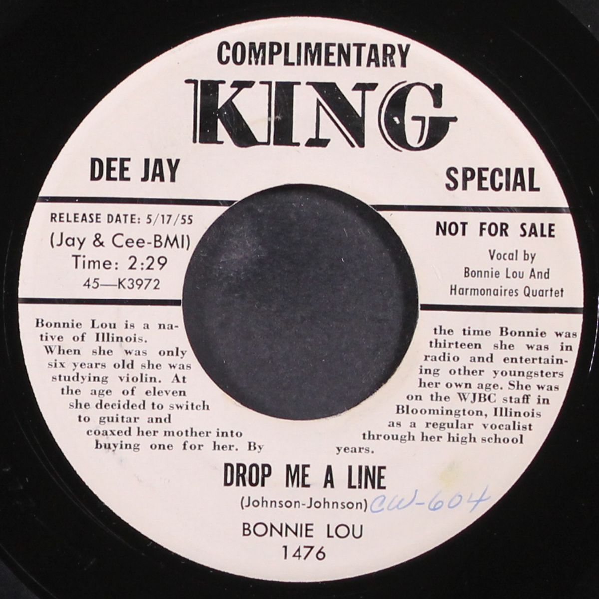 drop me a line by BONNIE LOU