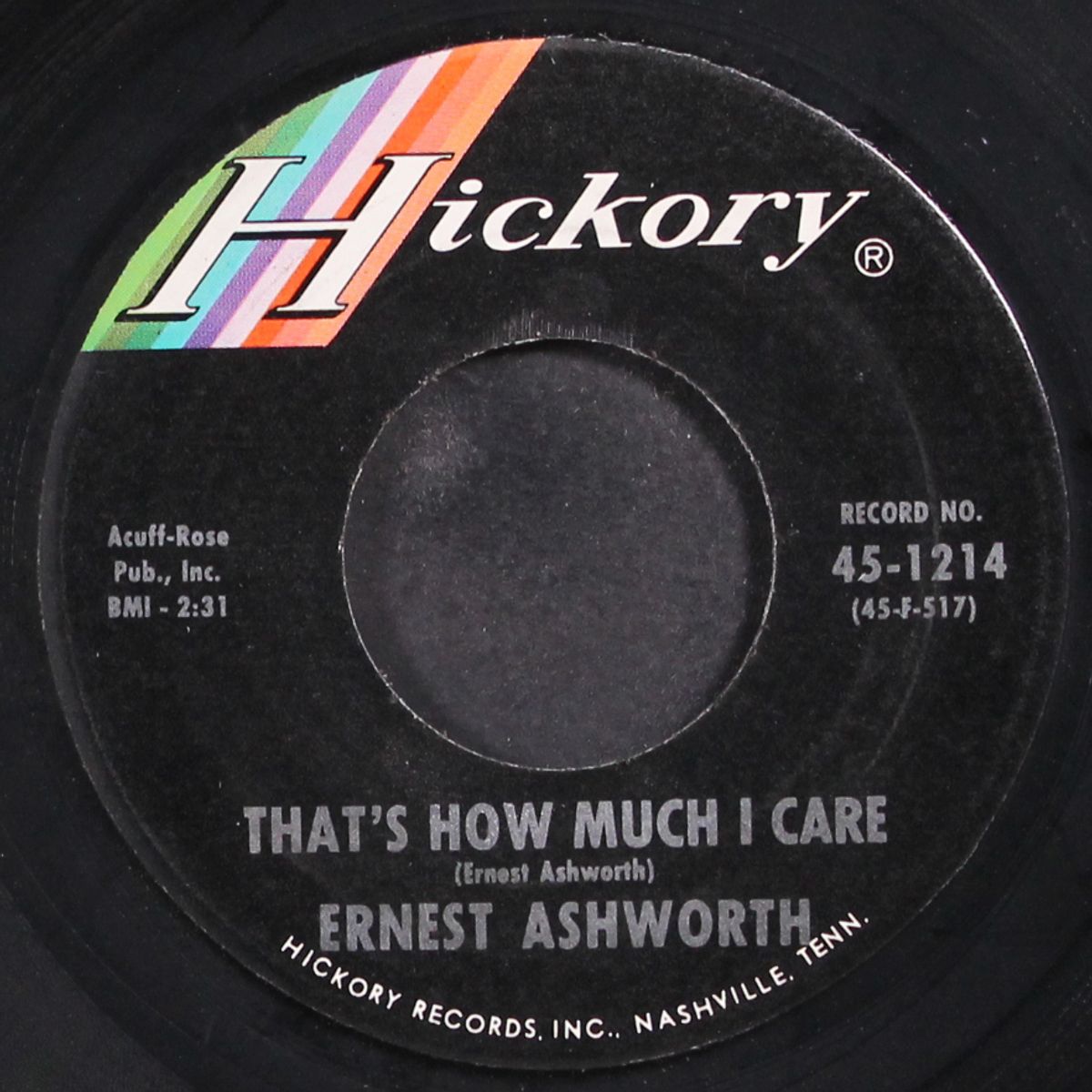 talk back trembling lips / that's how much i care by ERNEST ASHWORTH