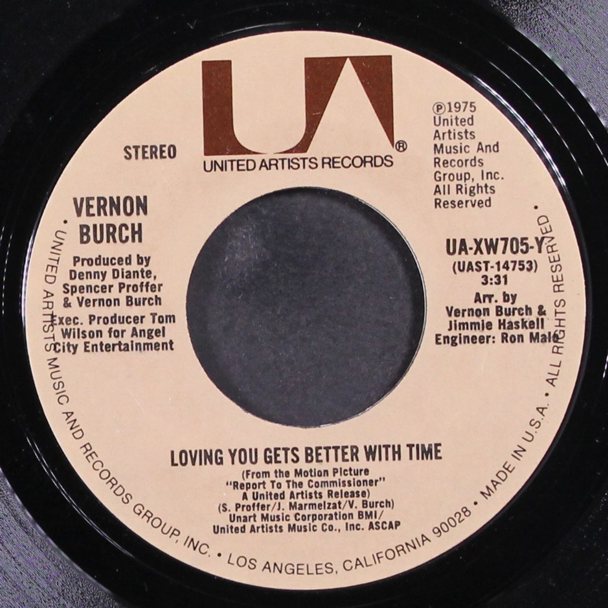frame of mind / loving you gets better with time by VERNON BURCH