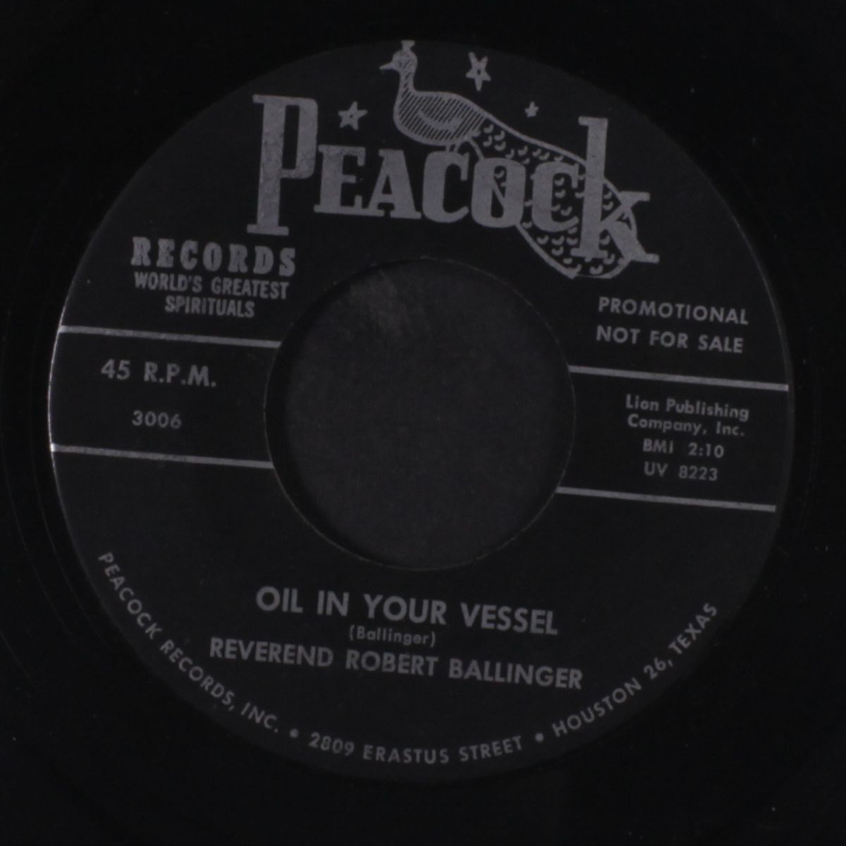 oil in your vessel / our john saw the number by REV. ROBERT BALLINGER