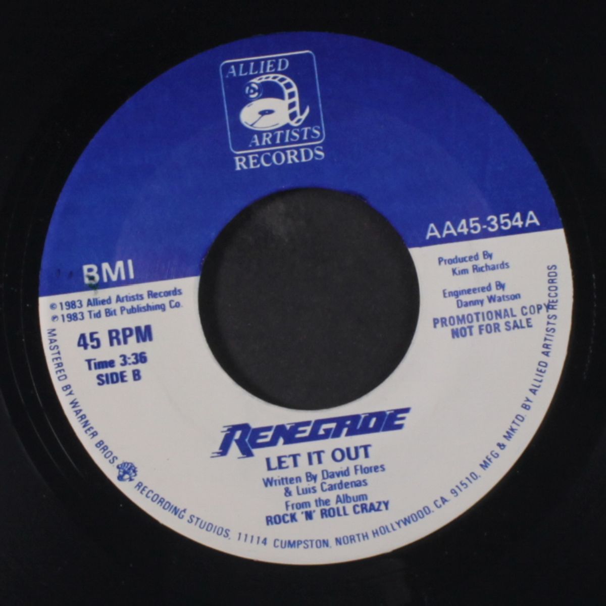 let it out / rock 'n' roll crazy by RENEGADE
