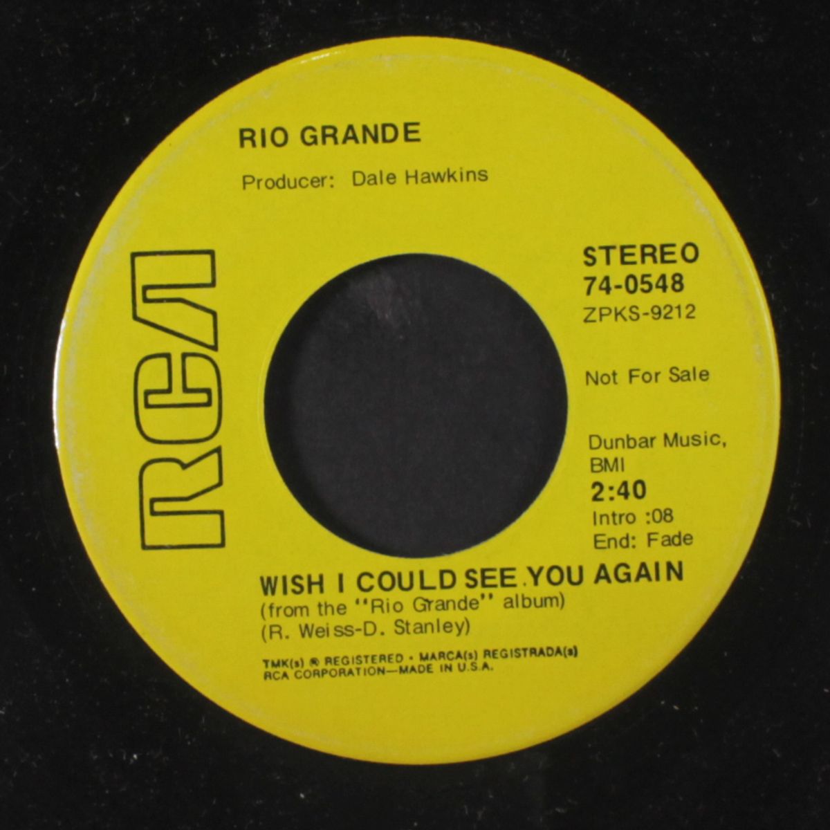 nice and easy / wish i could see you again by RIO GRANDE