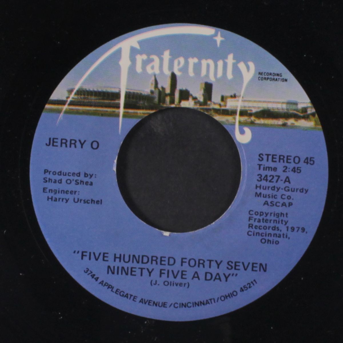 five hundred forty seven ninety five a day / workin' drinkin' lovin' s by JERRY O
