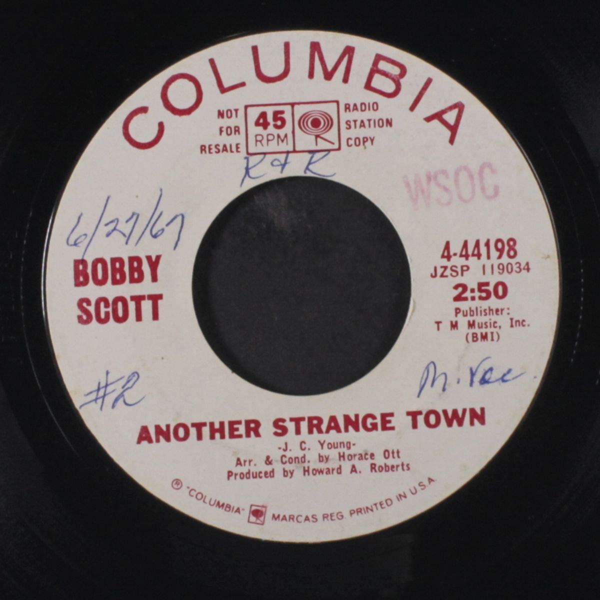 we're doing fine / another strange town by BOBBY SCOTT