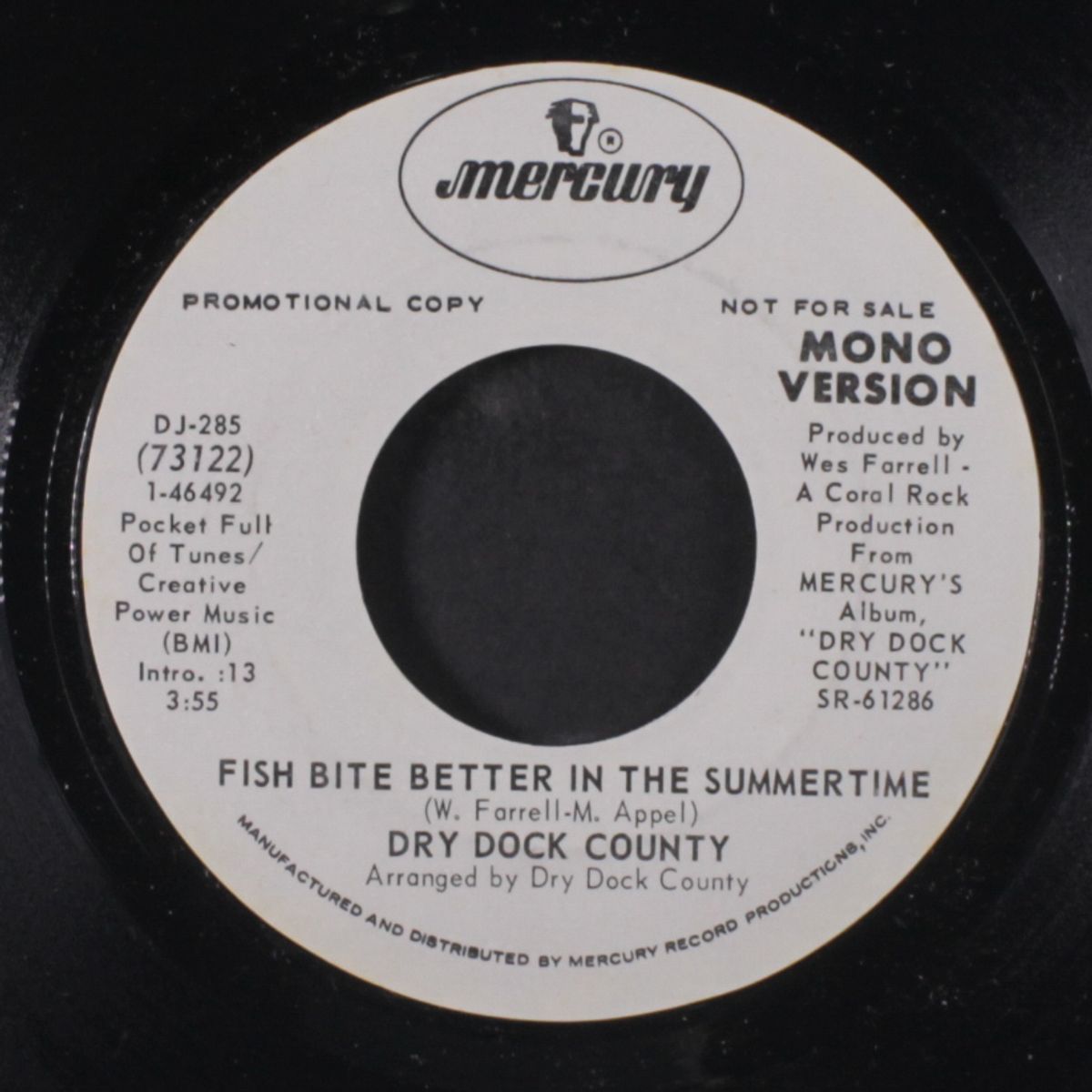 fish bite better in the summertime / mono by DRY DOCK COUNTY