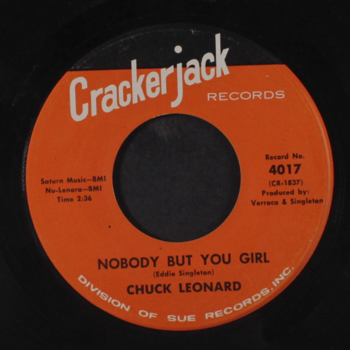 nobody but you girl / diddley doo by CHUCK LEONARD