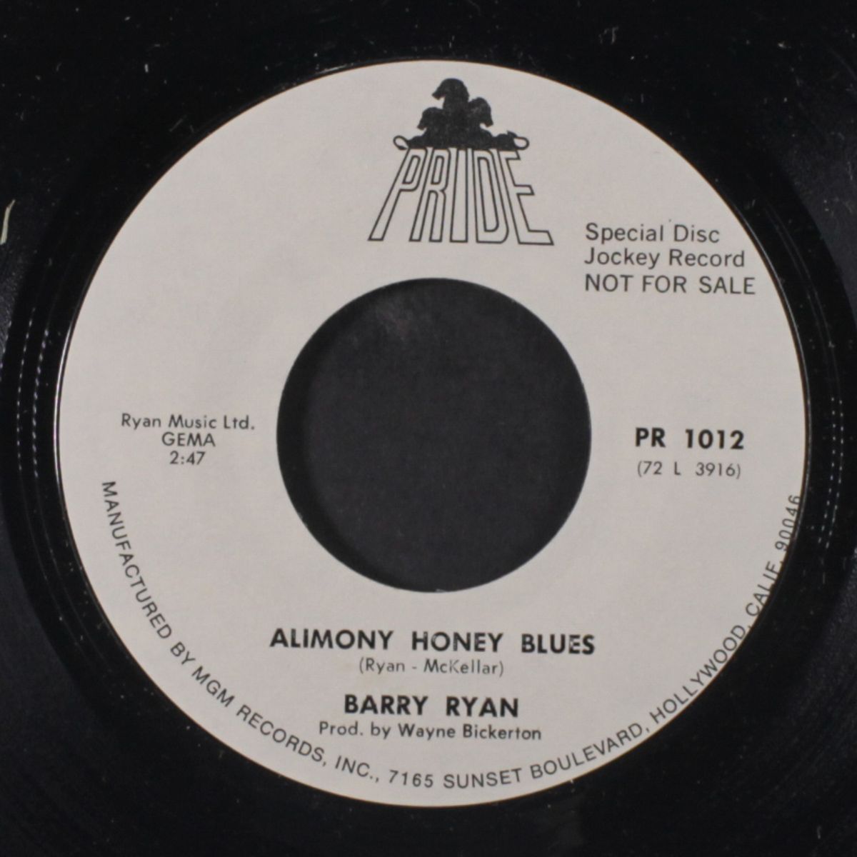 from my head to my toe / alimony honey blues by BARRY RYAN