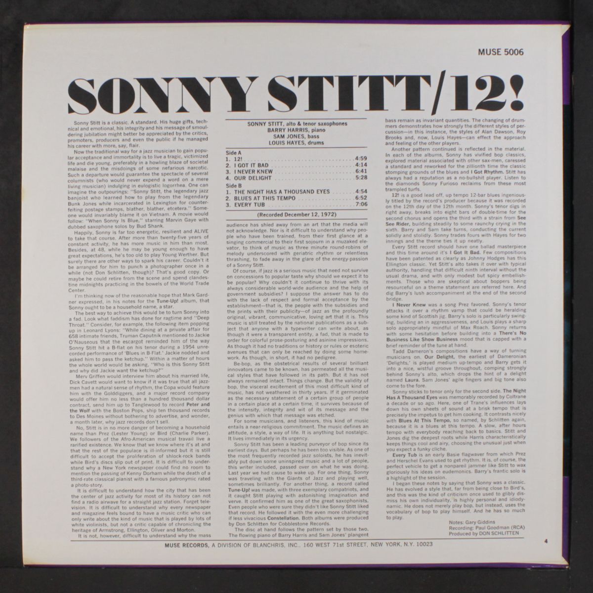 12! by SONNY STITT