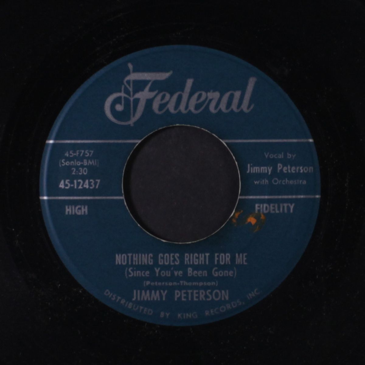 nothing goes right for you / good night, my dear, darling by JIMMY PETERSON
