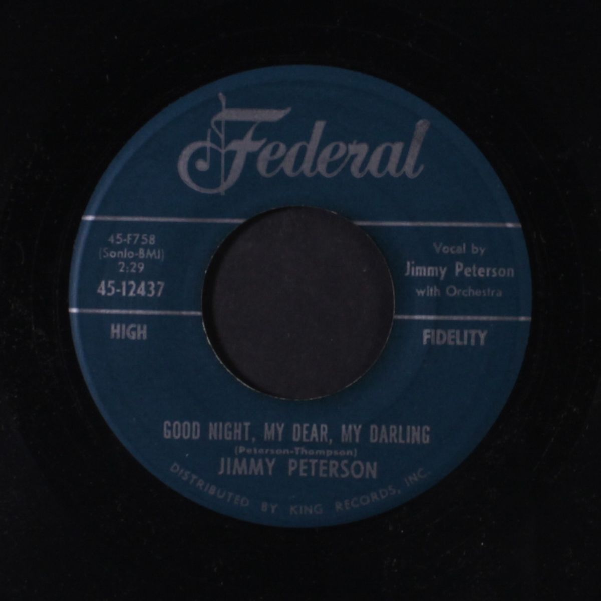 nothing goes right for you / good night, my dear, darling by JIMMY PETERSON