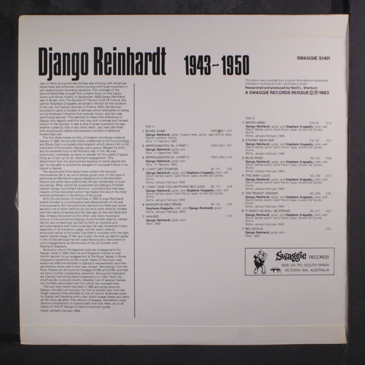 1943-1950 by DJANGO REINHARDT