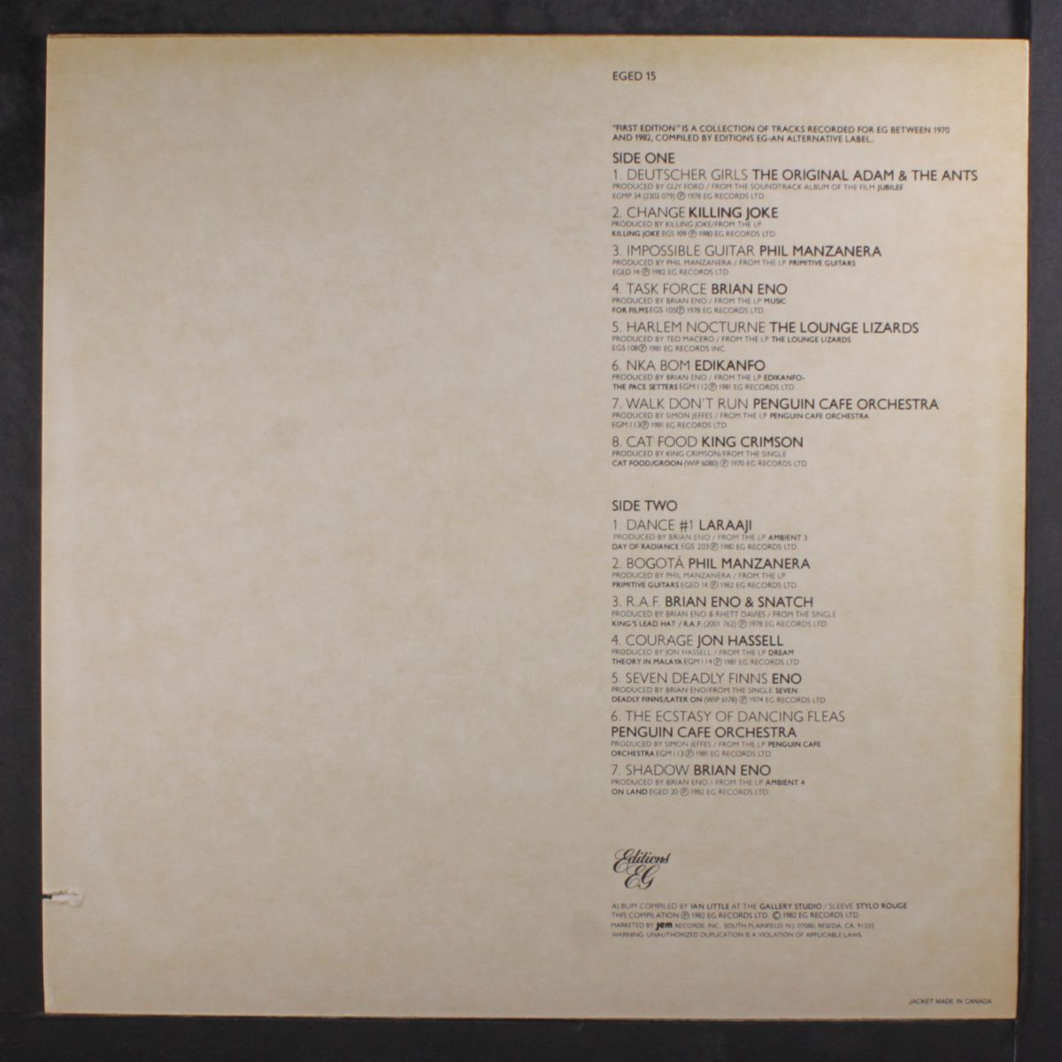 first edition by VARIOUS