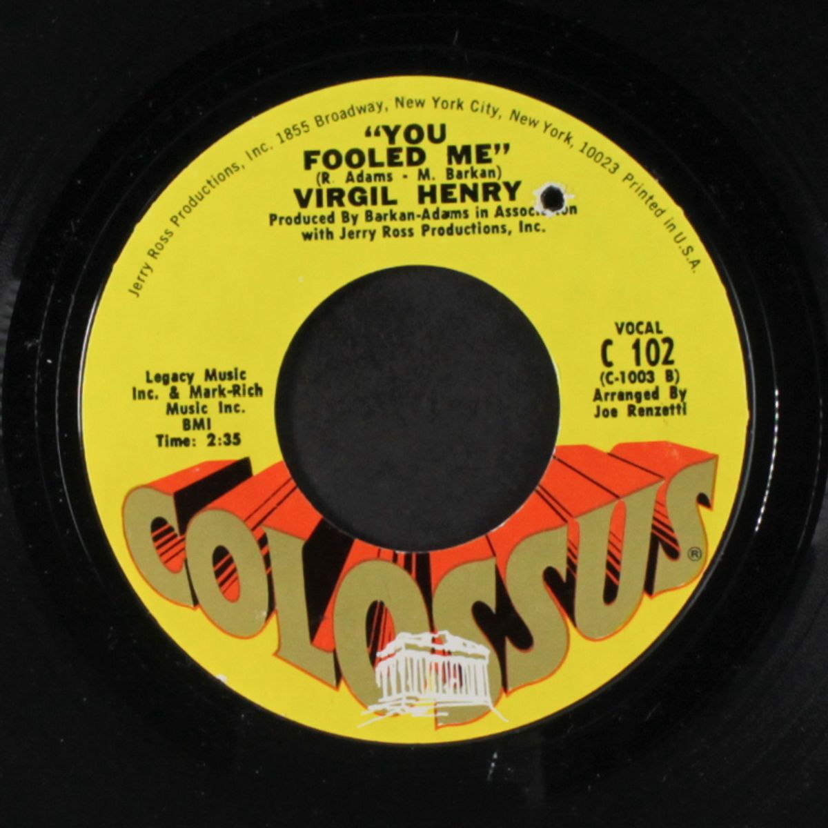 i'll be true / you fooled me by VIRGIL HENRY