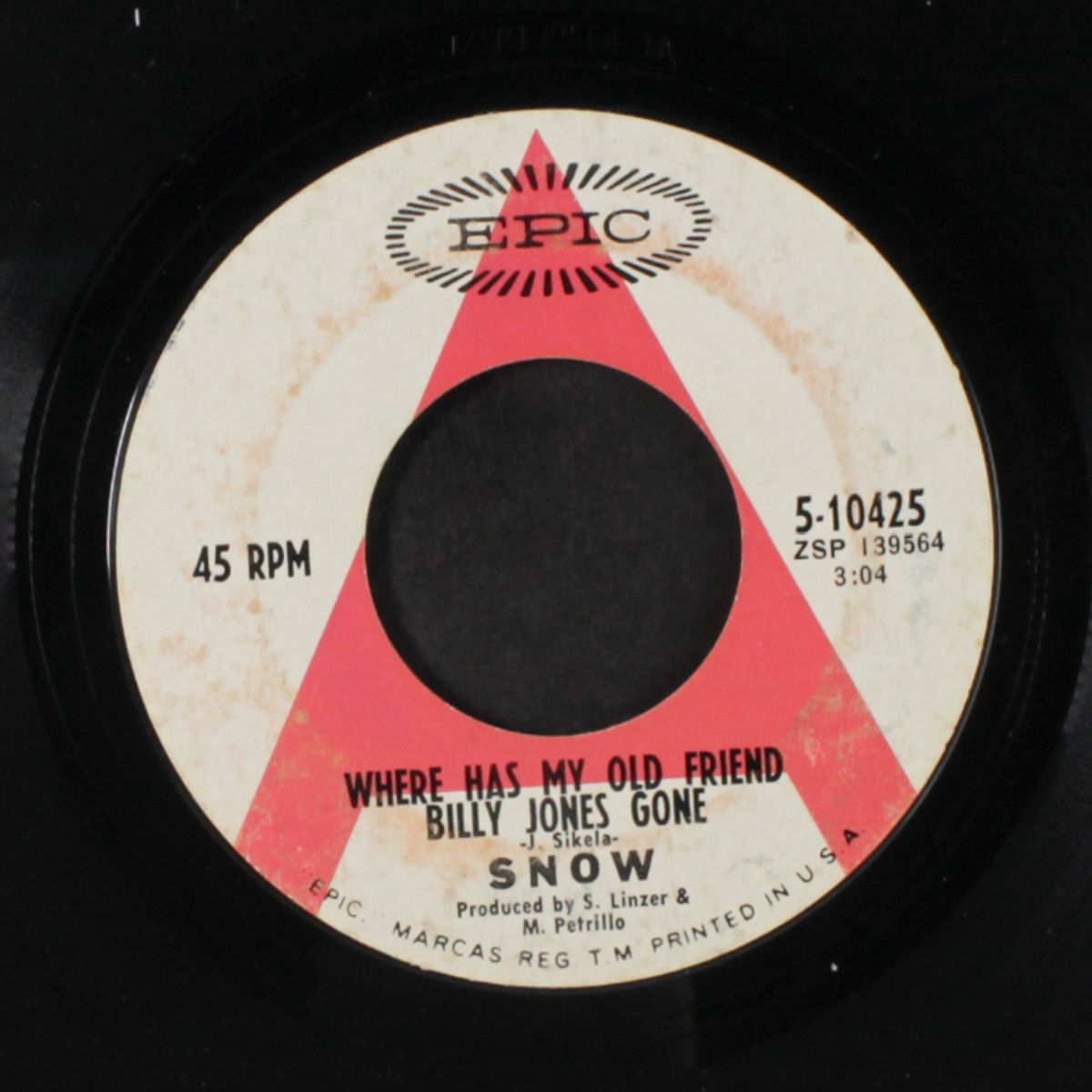caterpillar / where has my old friend billy jones gone by SNOW