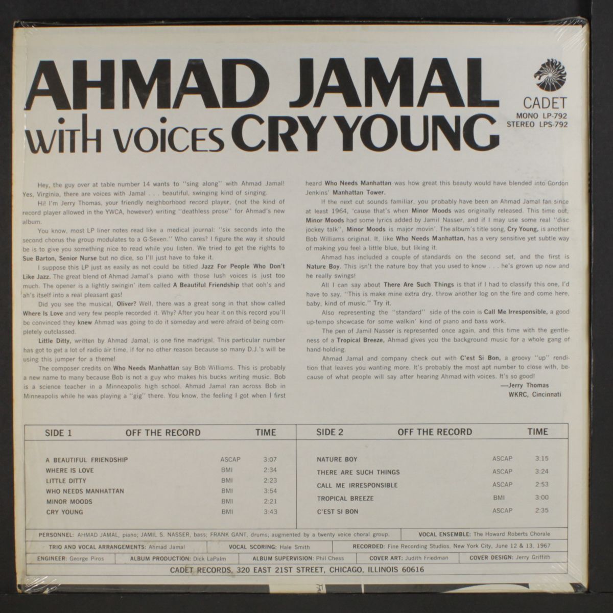 cry young by AHMAD JAMAL WITH VOICES