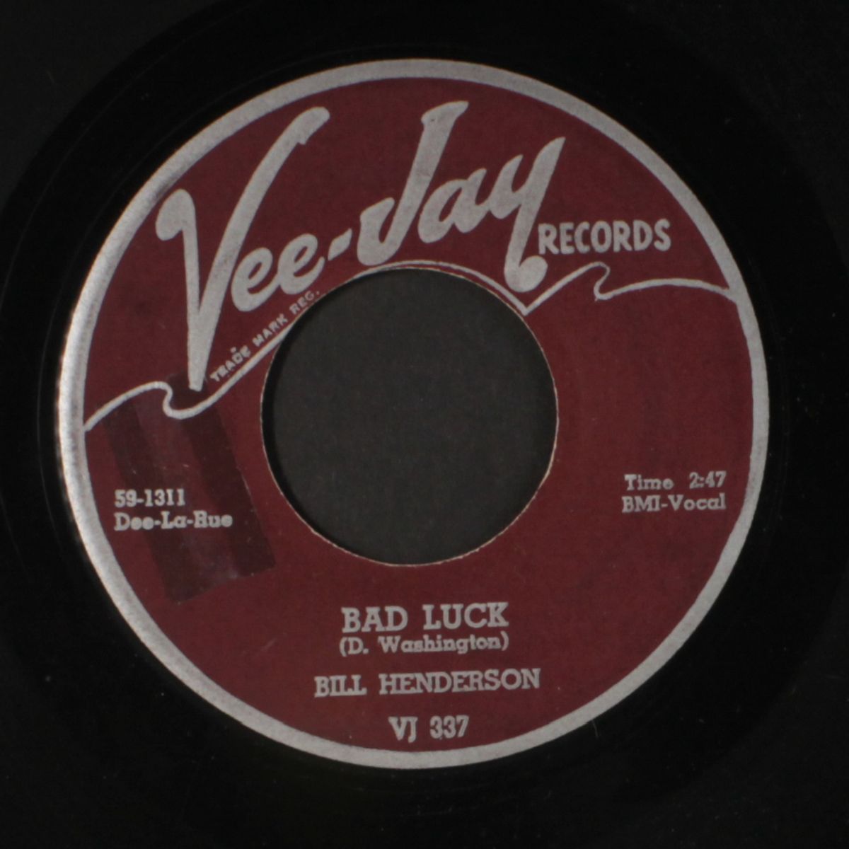 bad luck / bye bye blackbird by BILL HENDERSON
