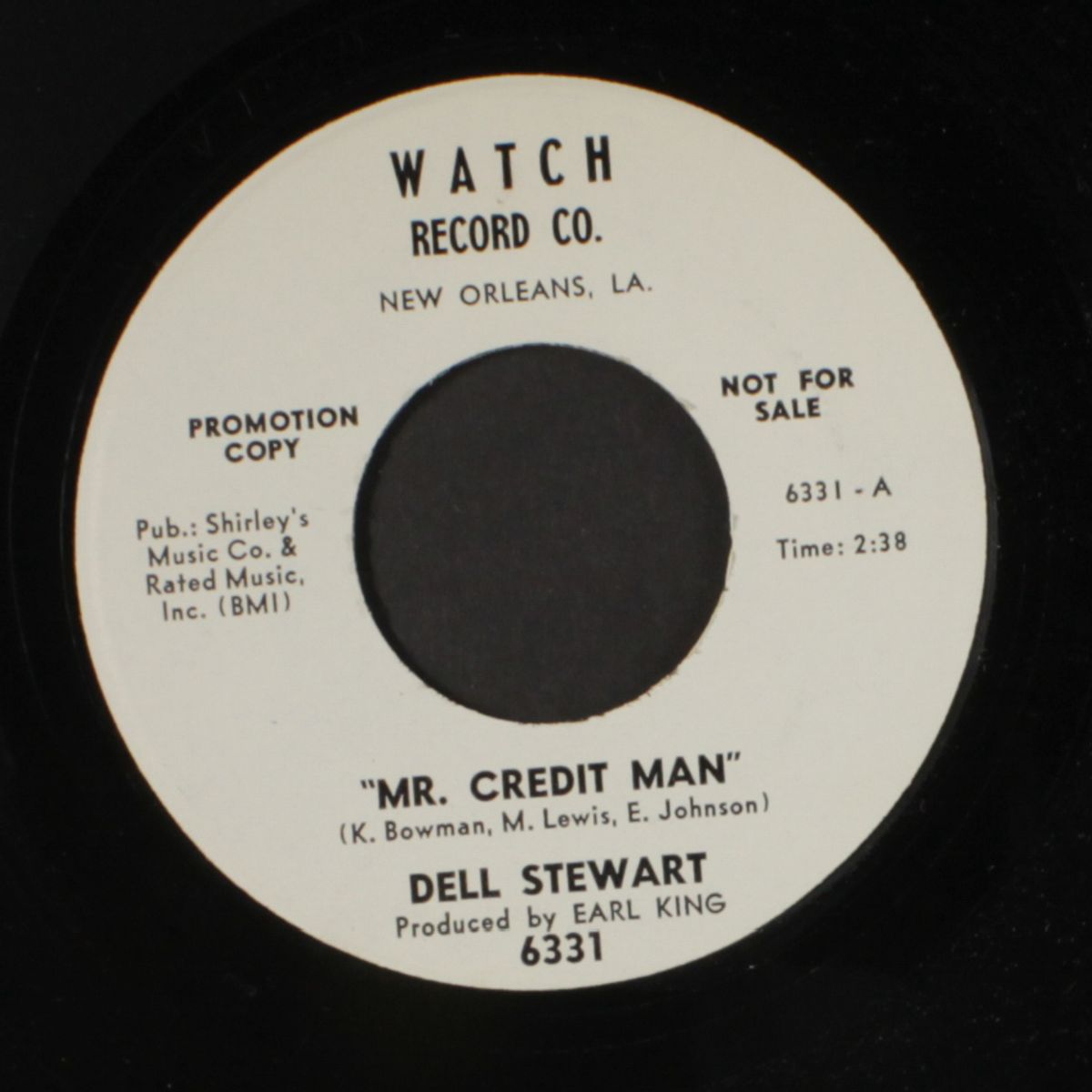 mr. credit man / let my lover go by DELL STEWART