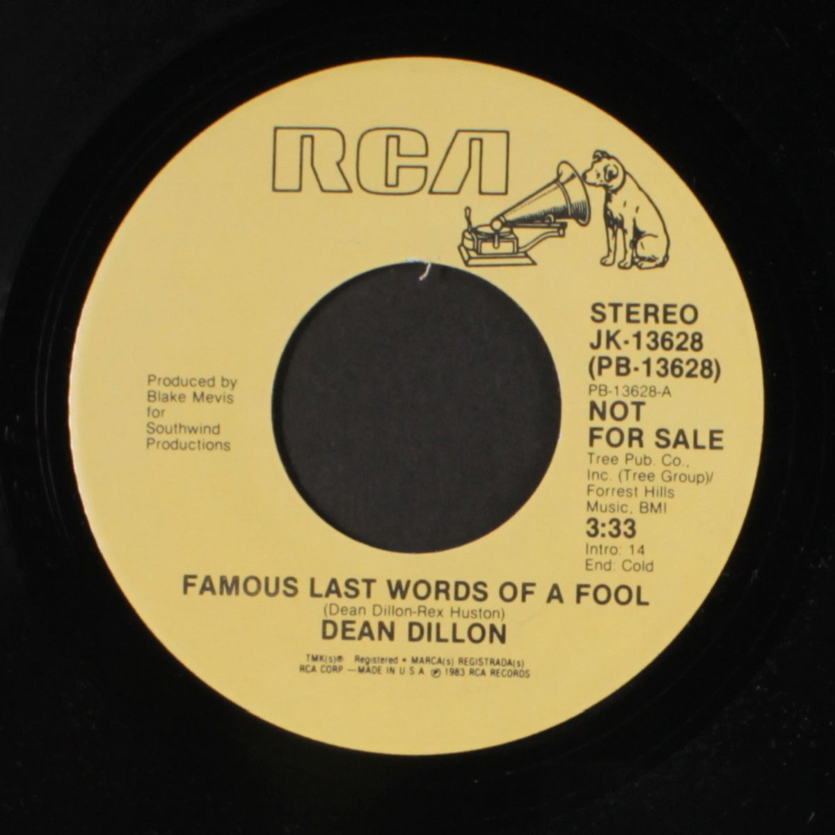 famous last words of a fool / same by DEAN DILLON