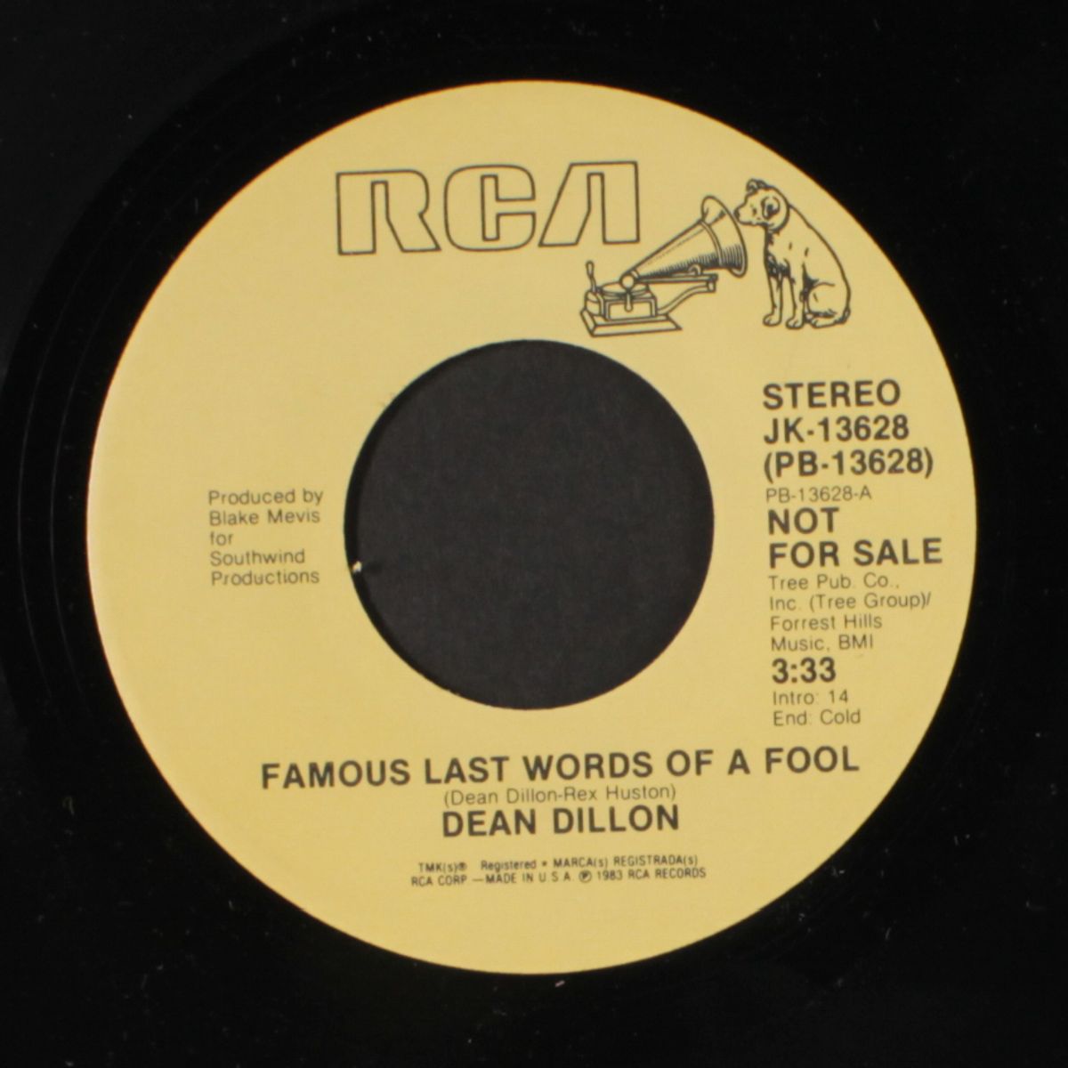 famous last words of a fool / same by DEAN DILLON